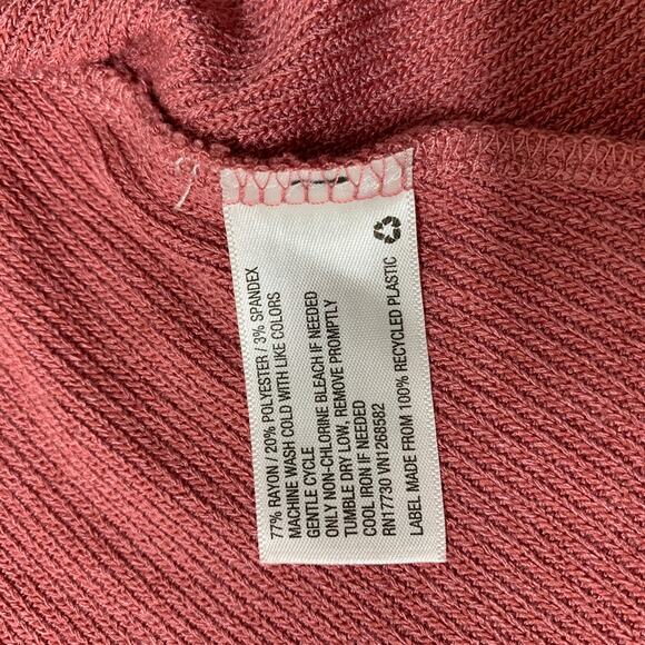 MOSSIMO SUPPLY CO NWOT Pink Long Sleeve Blouse Small - Picture 4 of 7